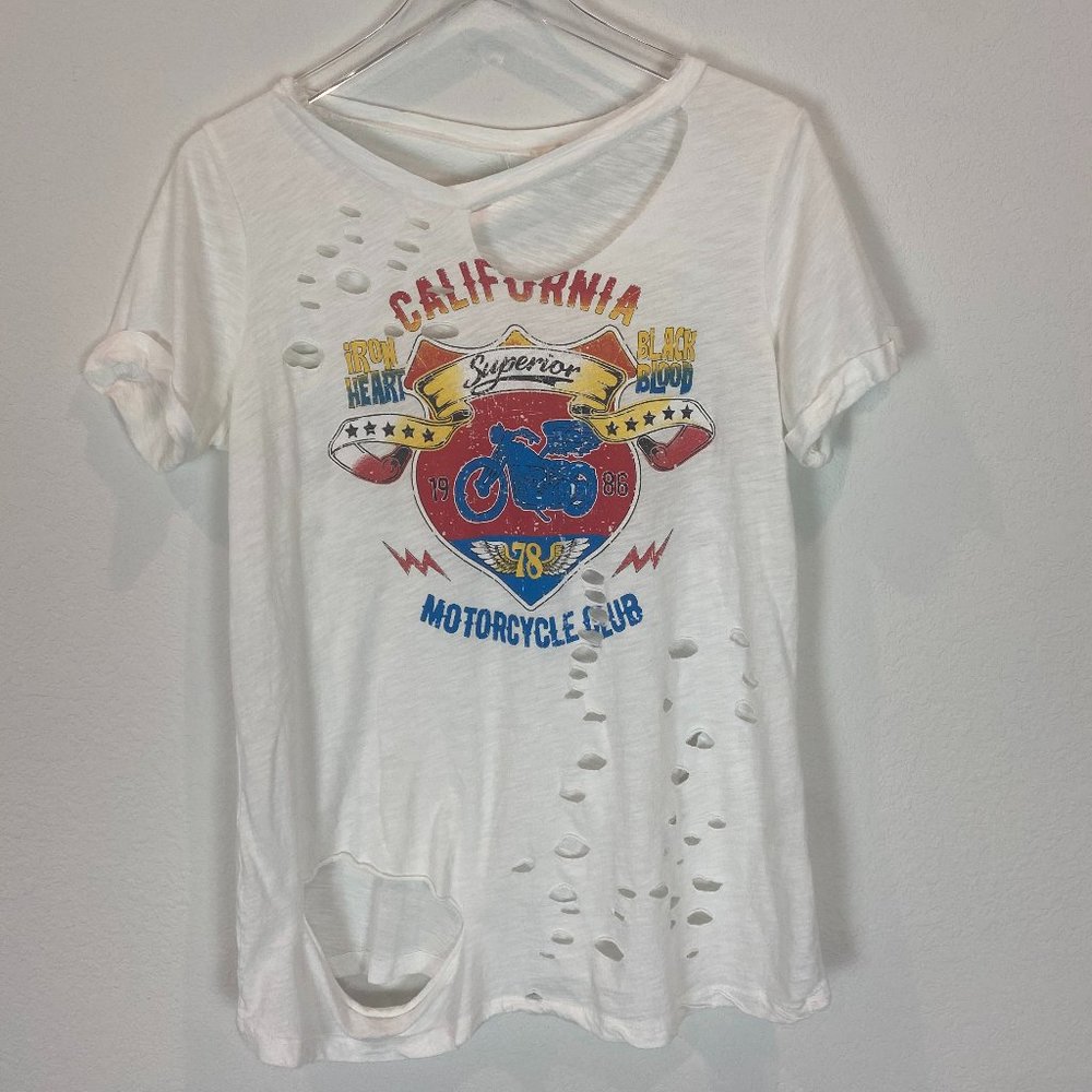 Distressed Motorcycle Tee